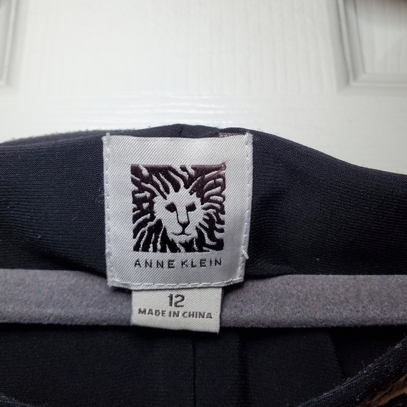 Anne Klein Black Tan White Striped Bodycon Dress Women’s Size 12. - Picture 11 of 11